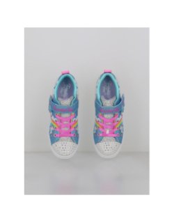 Baskets lumineuses twinkle toes rainbow multicolore fille - Skechers