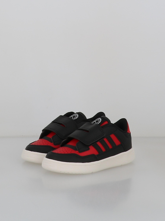 Basket rapid court noir et rouge bébé - Adidas