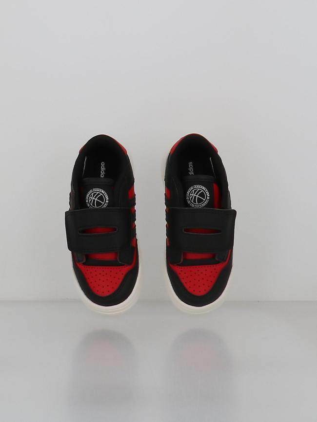 Basket rapid court noir et rouge bébé - Adidas