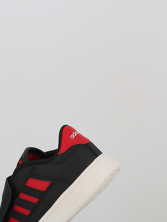 Basket rapid court noir et rouge bébé - Adidas