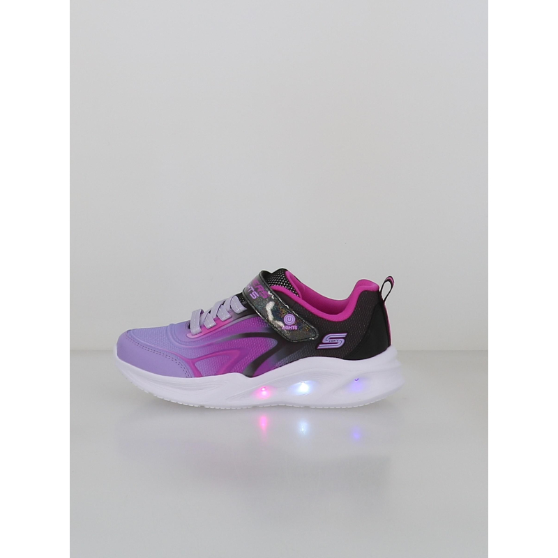 Baskets lumineuses sola glow fille violet et noir fille - Skechers