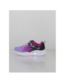 Baskets lumineuses sola glow fille violet et noir fille - Skechers
