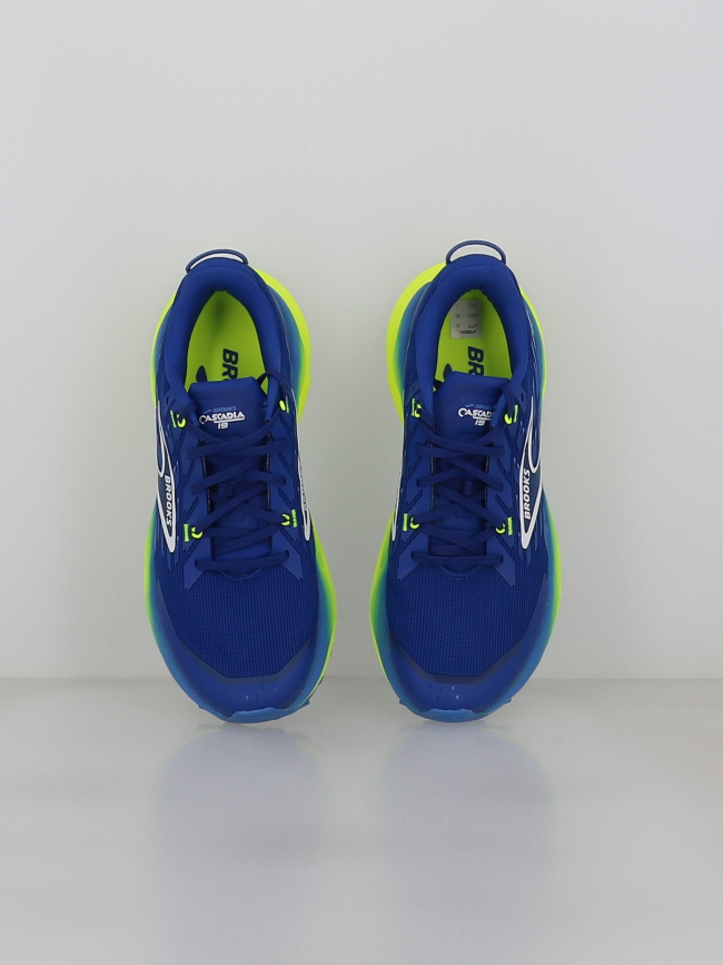 Chaussures de trail cascadia 19 bleu jaune homme - Brooks
