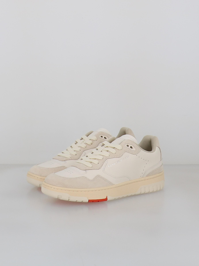 Baskets en cuir bi-matière better blanc homme - Tommy Hilfiger