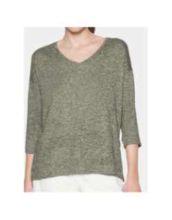 Pull fin manches 3/4 et col v vmbrianna vert femme - Vero Moda