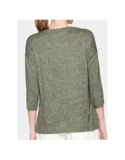 Pull fin manches 3/4 et col v vmbrianna vert femme - Vero Moda