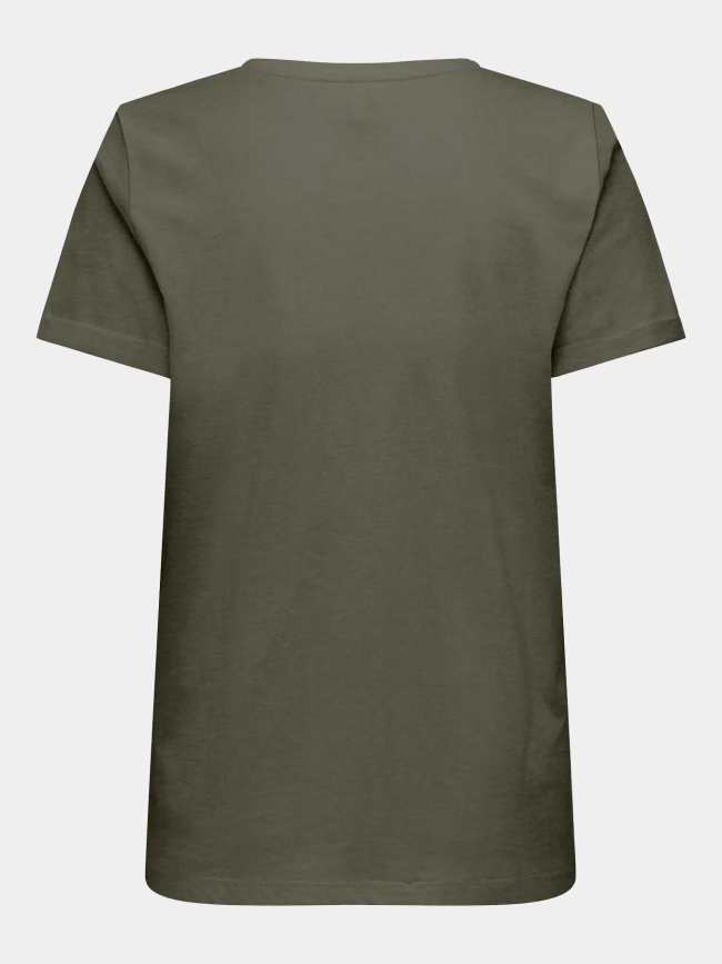 T-shirt alli frenchie kaki femme - Only