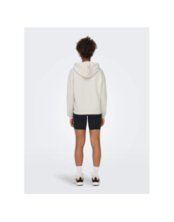 Sweat à capuche zippé onplounge life beige femme - Only