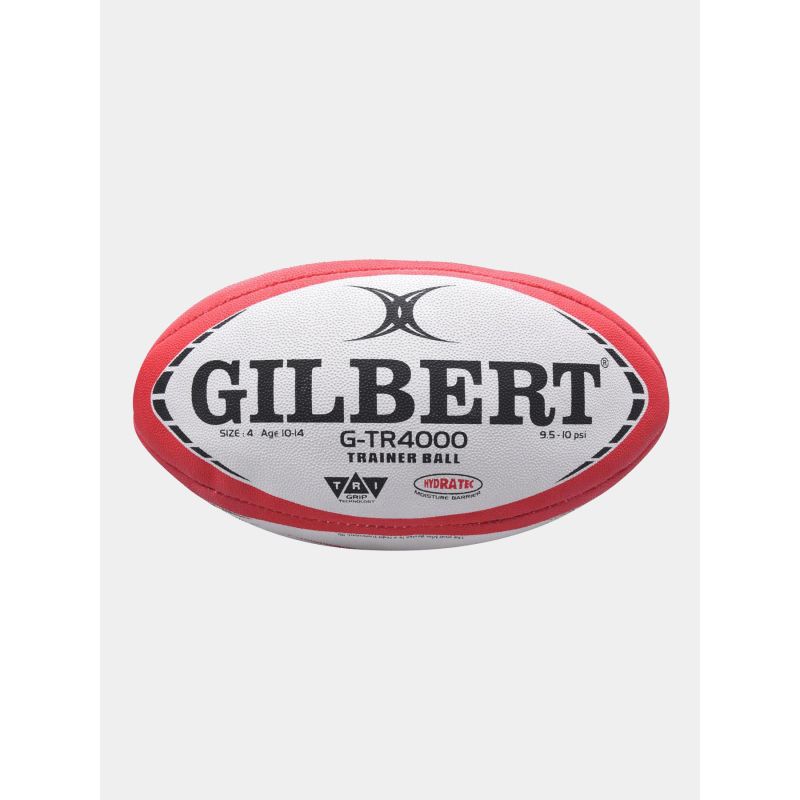 Ballon de rugby d'entrainement g-tr4000 t4 blanc et rouge - Gilbert