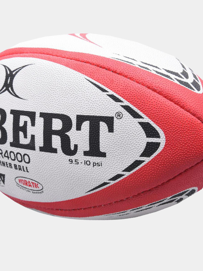 Ballon de rugby d'entrainement g-tr4000 t4 blanc et rouge - Gilbert