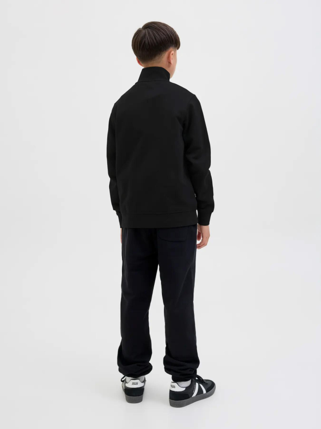 Sweat à col zippé jjesoho noir garçon - Jack & Jones