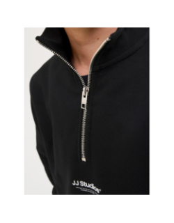 Sweat à col zippé jjesoho noir garçon - Jack & Jones