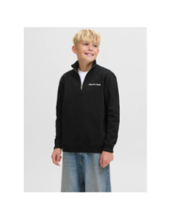 Sweat à col zippé jornorrebro noir garçon - Jack & Jones