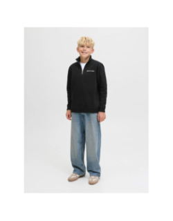 Sweat à col zippé jornorrebro noir garçon - Jack & Jones