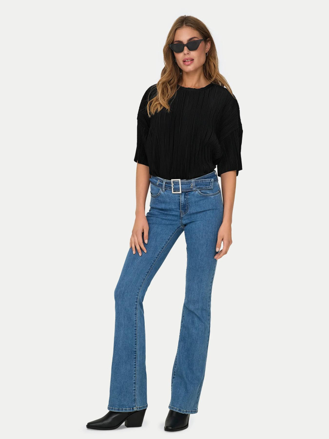 T-shirt plissé ravenna noir femme - Only