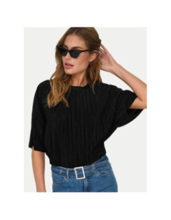 T-shirt plissé ravenna noir femme - Only
