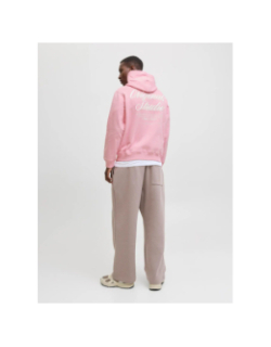 Sweat à capuche jornorrebro typo rose homme - Jack & Jones