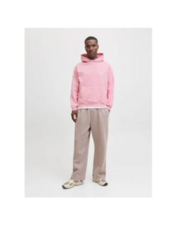 Sweat à capuche jornorrebro typo rose homme - Jack & Jones