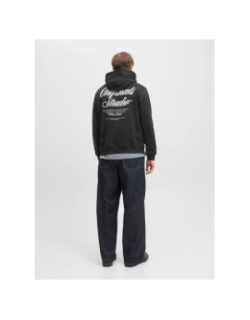 Sweat à capuche jornorrebro typo noir homme - Jack & Jones