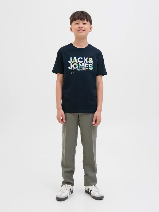 T-shirt à manches courtes jjgeplas bleu marine garçon - Jack & Jones