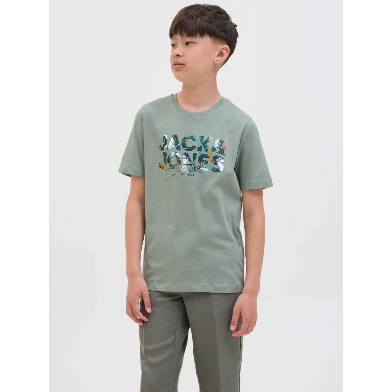 T-shirt à manches courtes jjgeplas kaki garçon - Jack & Jones