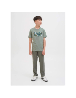 T-shirt à manches courtes jjgeplas kaki garçon - Jack & Jones