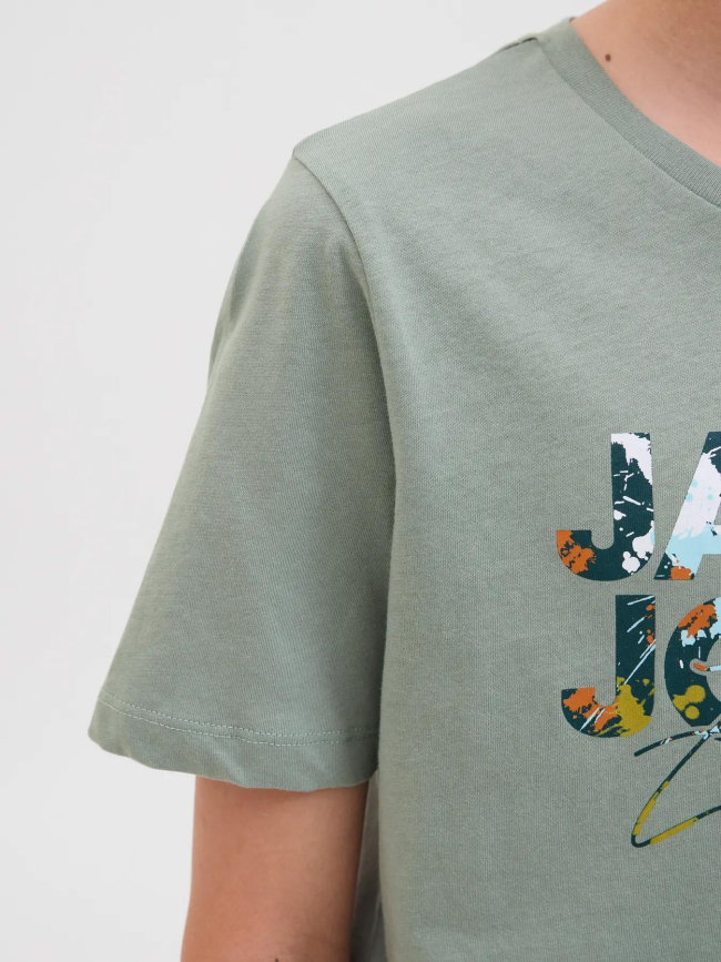 T-shirt à manches courtes jjgeplas kaki garçon - Jack & Jones