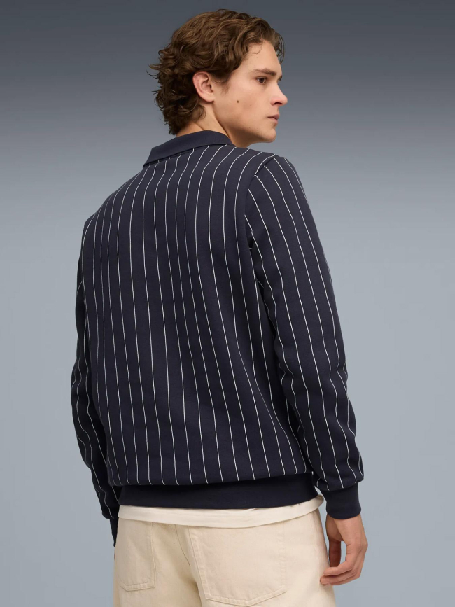 Polo molleton à manches longues class bleu marine homme - Puma