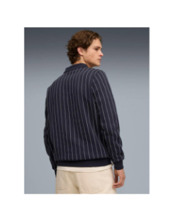 Polo molleton à manches longues class bleu marine homme - Puma