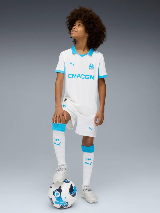 Short olympique de marseille domicile 25/26 blanc enfant - Puma