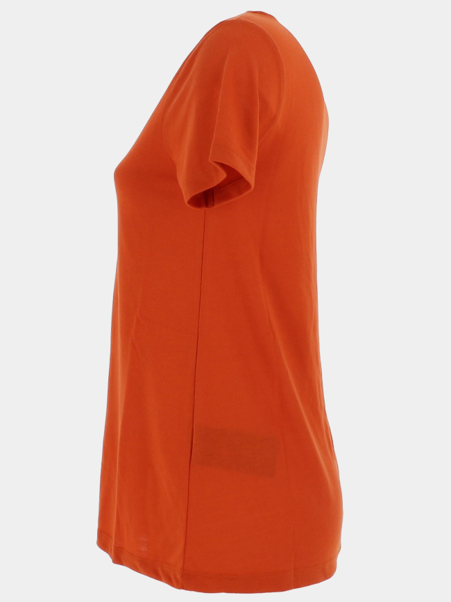 T-shirt col v pailleté dalila orange femme - Jdy