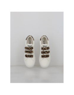 Baskets à scratch léopard donna blanc femme - Only
