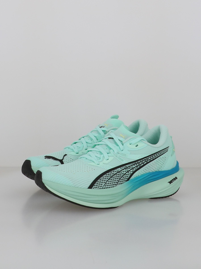 Chaussures de running deviate nitro 3 vert d'eau homme - Puma