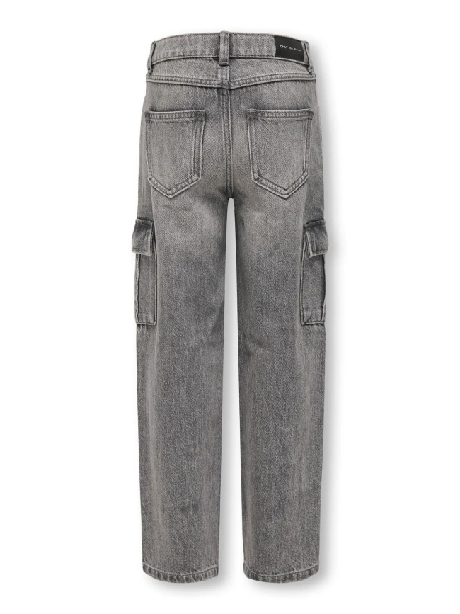 Jean cargo large harmony gris fille - Only
