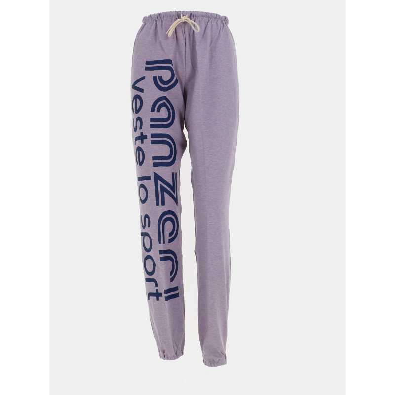 Pantalon jogging uni h violet adulte - Panzeri