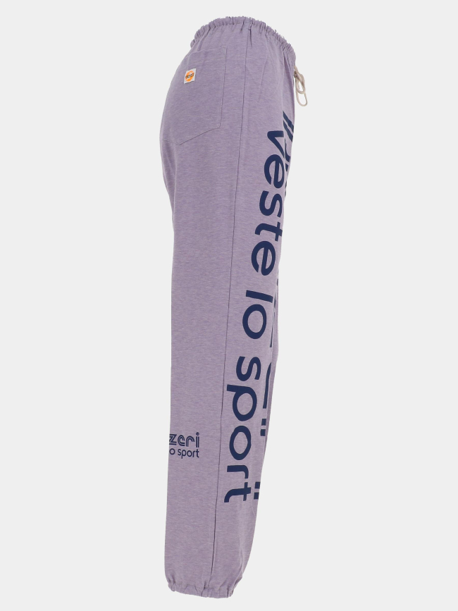 Pantalon jogging uni h violet adulte - Panzeri