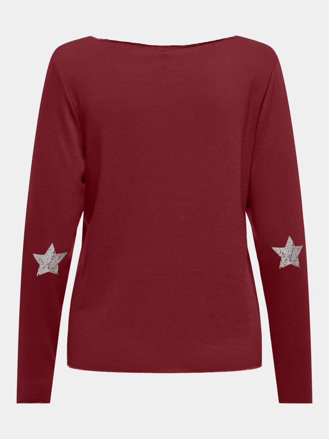 Pull fin uni hanna bordeaux femme - Only