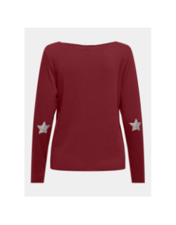 Pull fin uni hanna bordeaux femme - Only