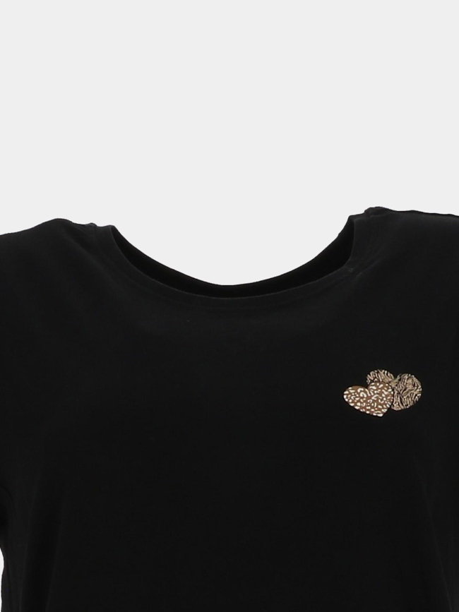 T-shirt cœurs lenna noir femme - Only