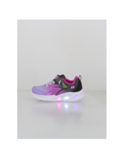 Baskets à scratch sola glow violet fille - Skechers