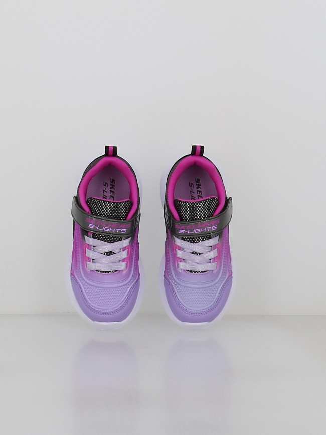 Baskets à scratch sola glow violet fille - Skechers