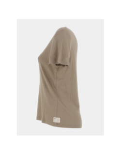 T-shirt côtelé regular léa sauge vert femme - Happy & So