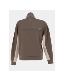 Sweat à col camionneur zippé billy kaki femme - Happy & So