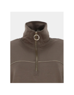 Sweat à col camionneur zippé billy kaki femme - Happy & So