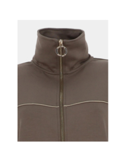 Sweat zippé flo sauge kaki femme - Happy & So