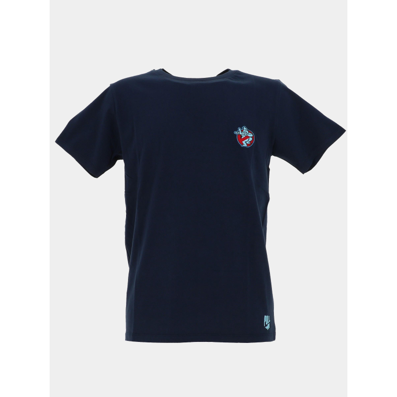 T-shirt patch cooler bleu marine homme - Pullin
