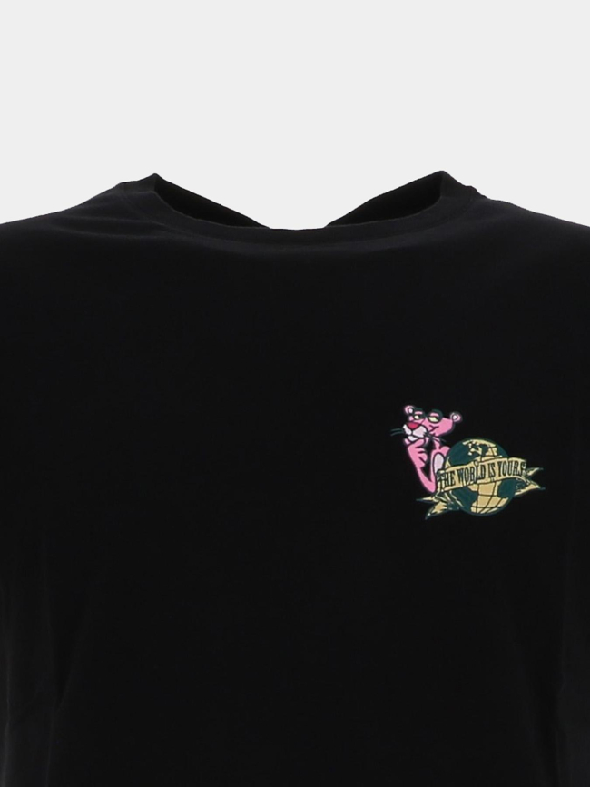 T-shirt patch world noir homme - Pullin