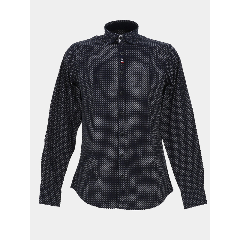 Chemise à fleur stretch loup bleu marine homme - Benson & Cherry