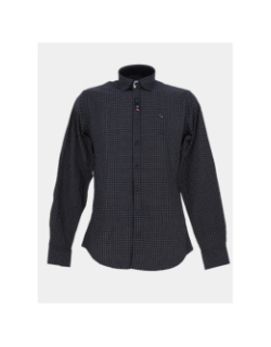 Chemise à fleur stretch loup bleu marine homme - Benson & Cherry