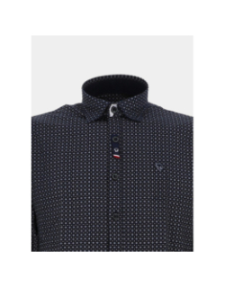 Chemise à fleur stretch loup bleu marine homme - Benson & Cherry